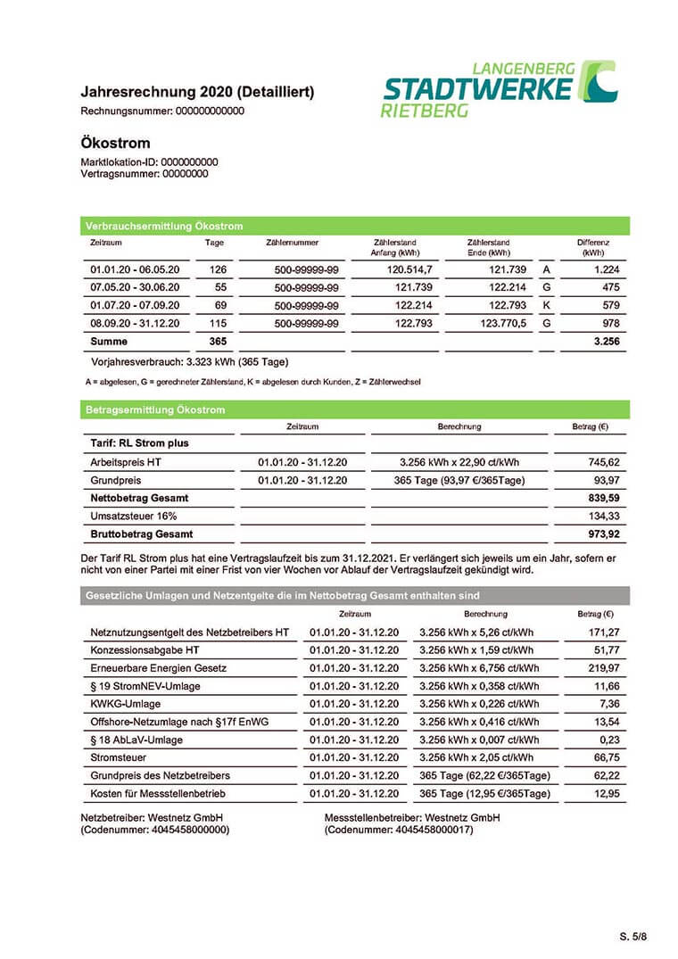 Rechnung Seite 5